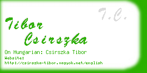 tibor csirszka business card